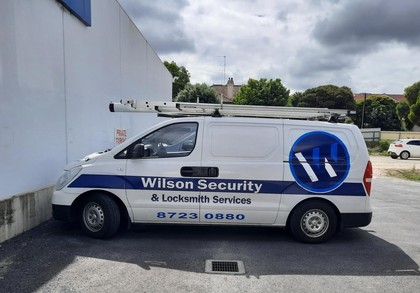 Wilson Security technician van on patrol